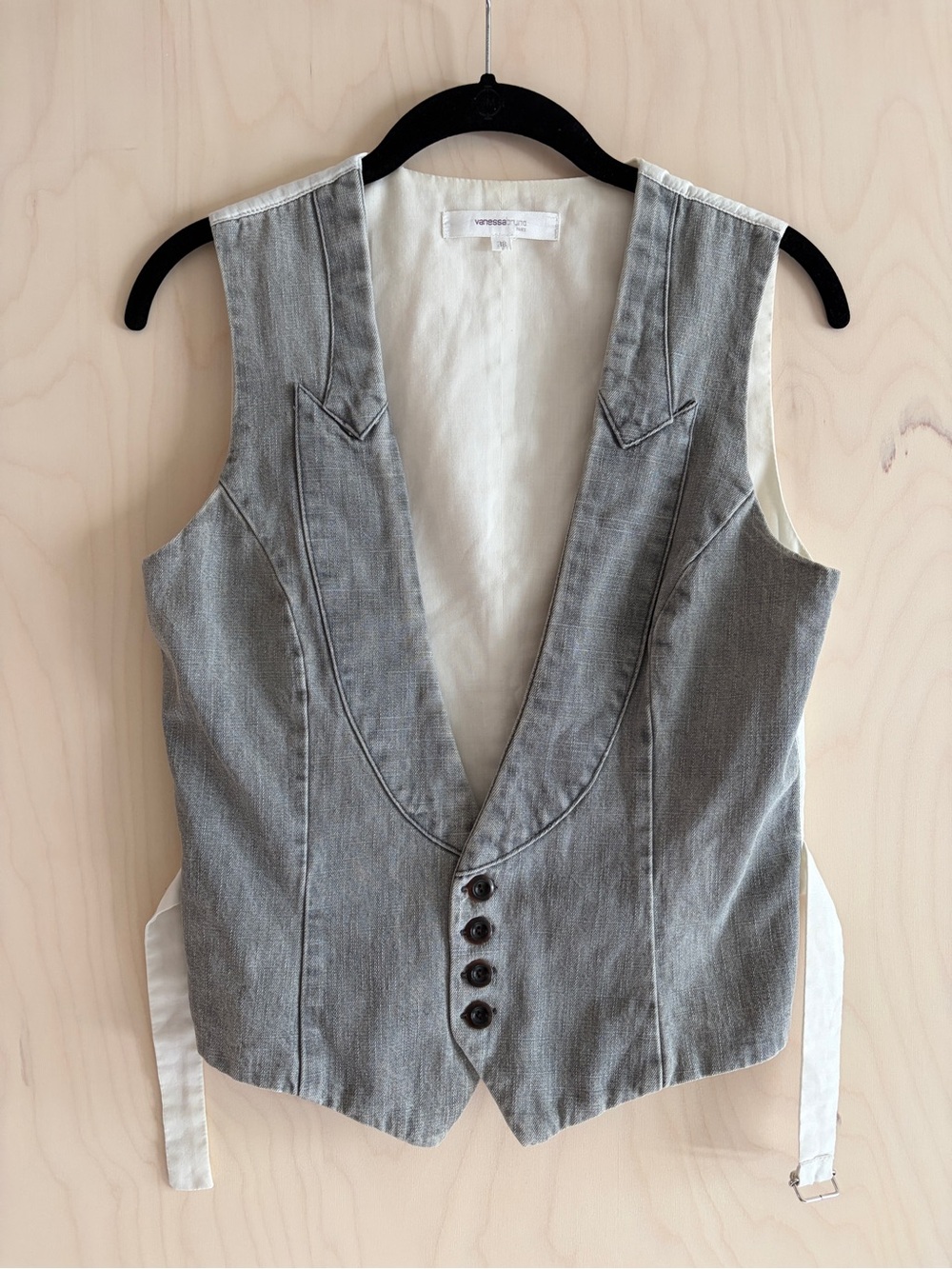 Vanessa Bruno gray denim vest